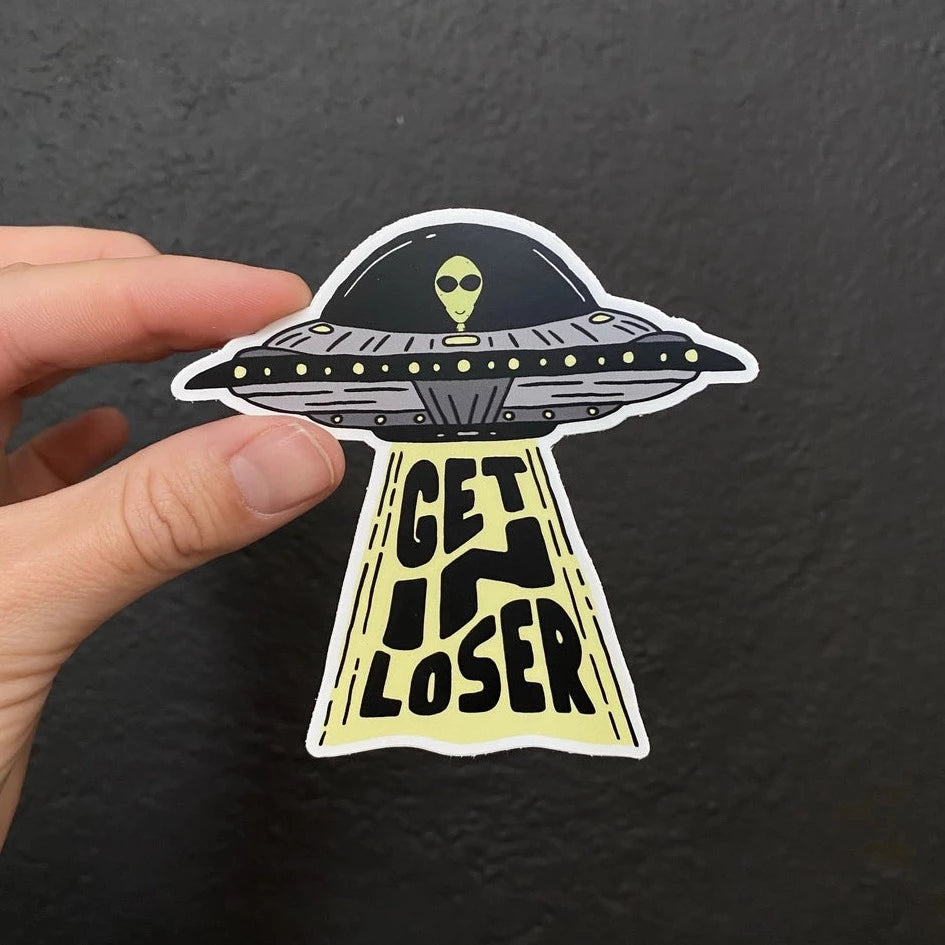 GET IN LOSER STICKER – Sparta Candle Co.