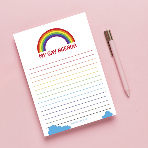 GAY AGENDA NOTEPAD