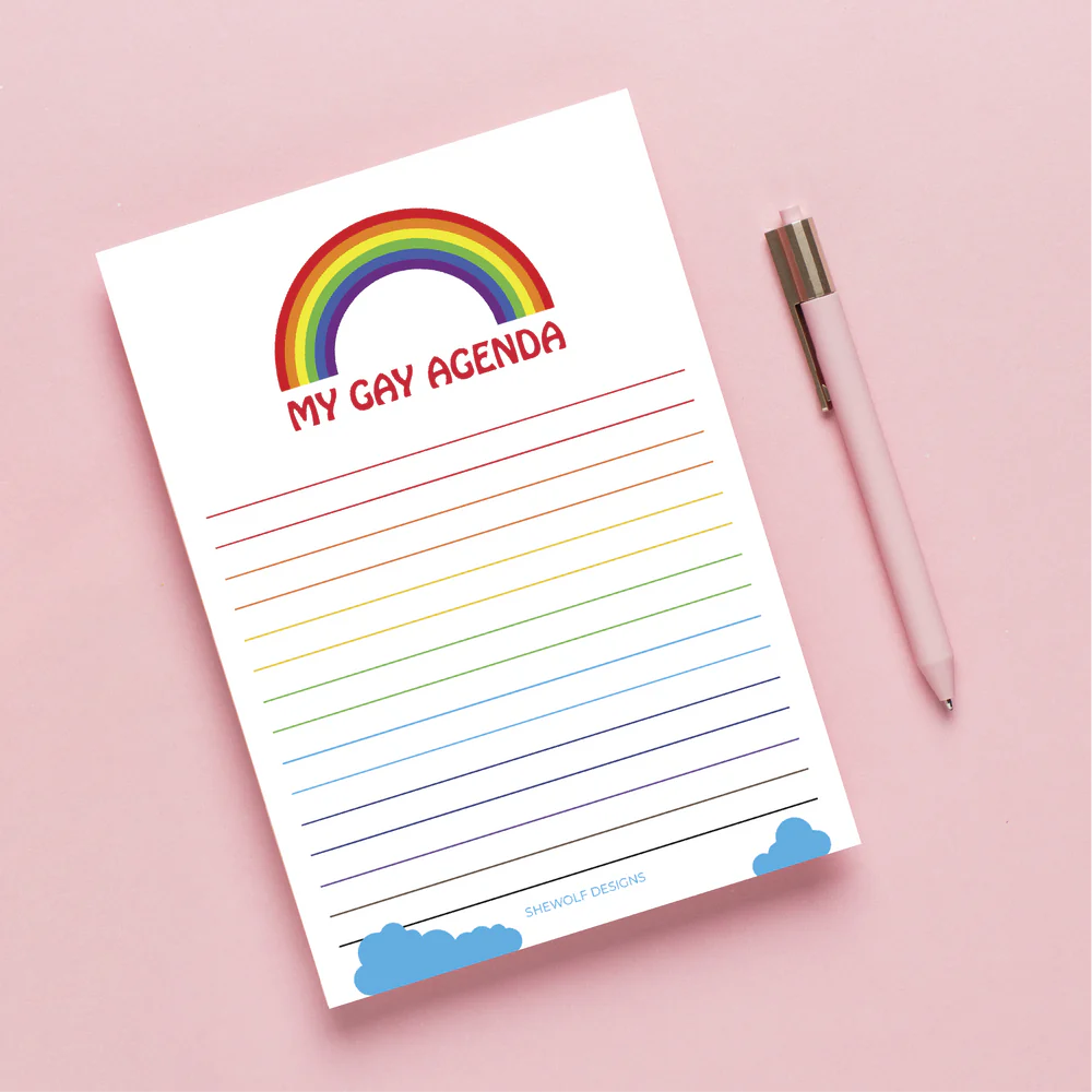 GAY AGENDA NOTEPAD